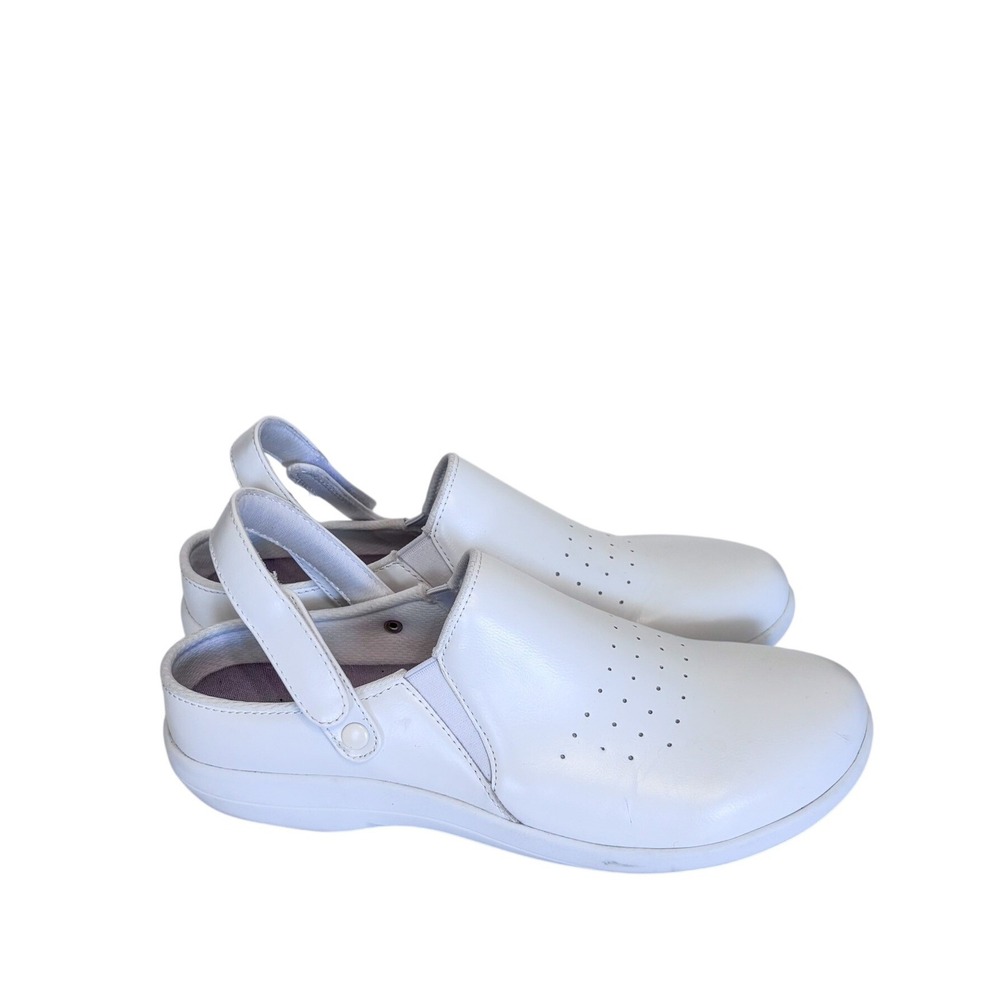 Alegria Womens Nursing Clog Slip On Slingback Work Shoes Size 40 White SKI-7472